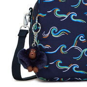 Kipling Insulated Medium Lunch Bag With Trolley Sleeve Unisex Fun Ocean Print Miyo