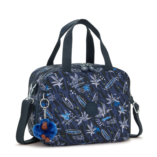 Kipling Insulated Medium Lunch Bag With Trolley Sleeve Unisex Surf Sea Print Miyo