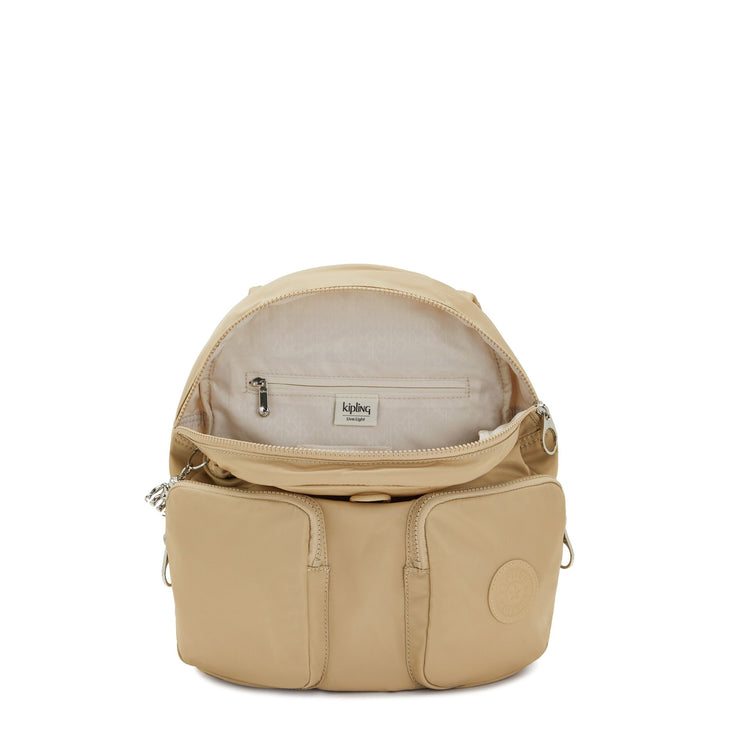 KIPLING Small backpack Female Natural Beige New City Pack S