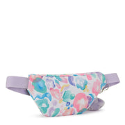Kipling Kids' Small Bum Bag With Adjustable Strap Female Aqua Flowers Happy