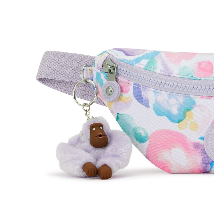 Kipling Kids' Small Bum Bag With Adjustable Strap Female Aqua Flowers Happy