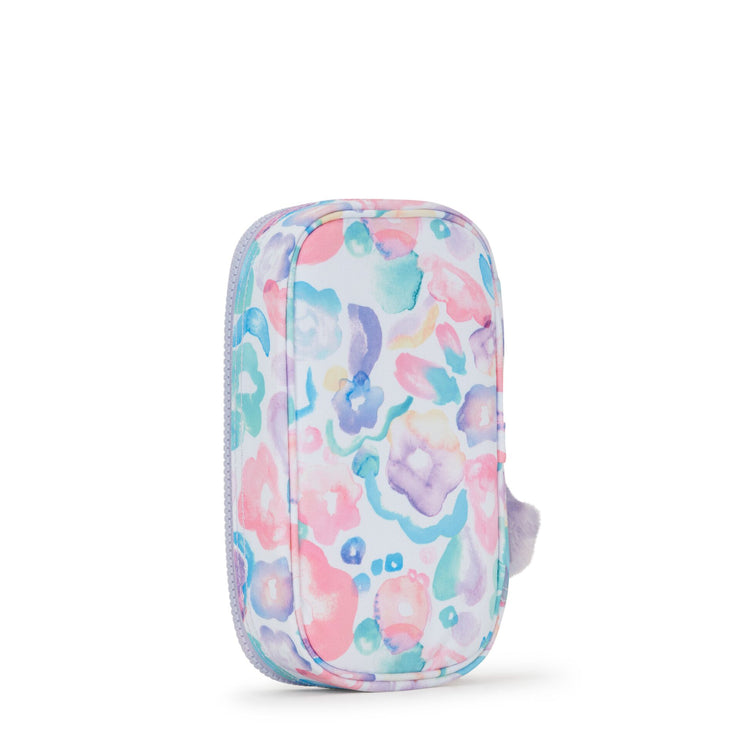 Kipling Medium Pencase Holds Up To 50 Pens Female Aqua Flowers 50 Pens  -  I3707-2FW