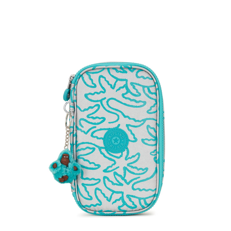 KIPLING Medium pencase holds up to 50 pens Female Metallic Palm 50 Pens