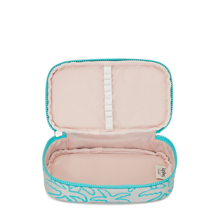 Kipling Medium Pencase Holds Up To 50 Pens Female Metallic Palm 50 Pens