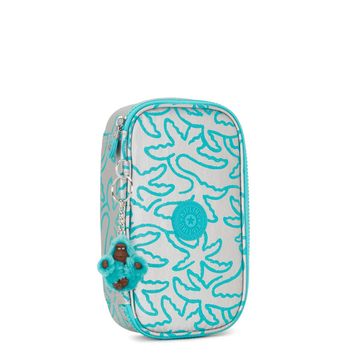 Kipling Medium Pencase Holds Up To 50 Pens Female Metallic Palm 50 Pens