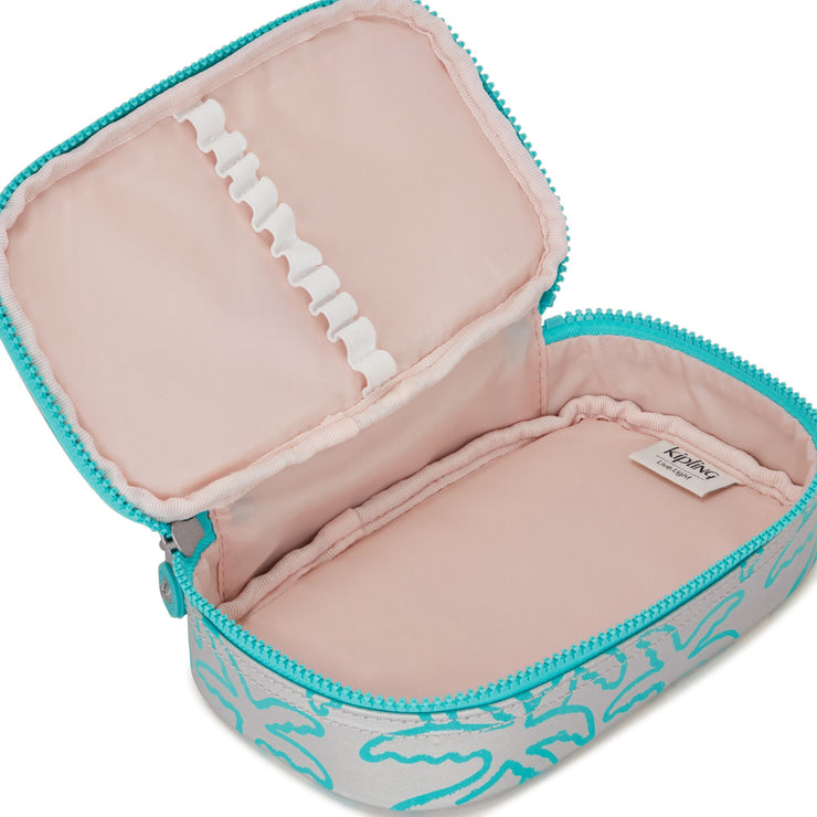 Kipling Medium Pencase Holds Up To 50 Pens Female Metallic Palm 50 Pens