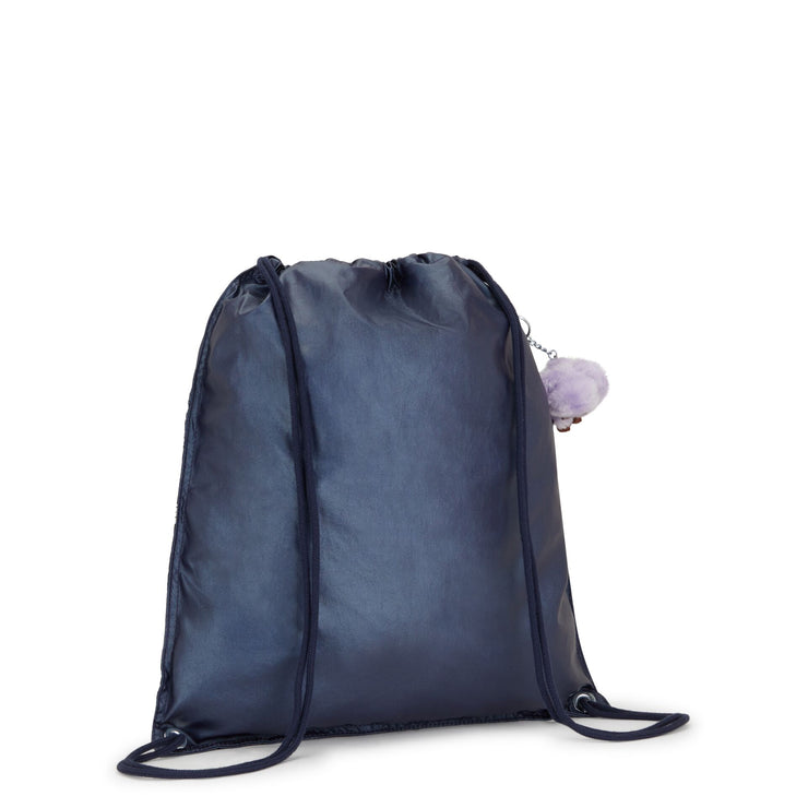 Kipling Medium Backpack (With Drawstring) Female Admiral Blue Palm Supertaboo