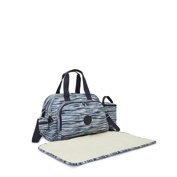 Kipling Camama Babybag L - Sac à Langer Spacieux Avec Matelas à Langer Et Porte-Bouteille - Noir Intense