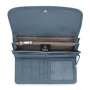 KIPLING Large Wallet Female Brush Blue Money Land