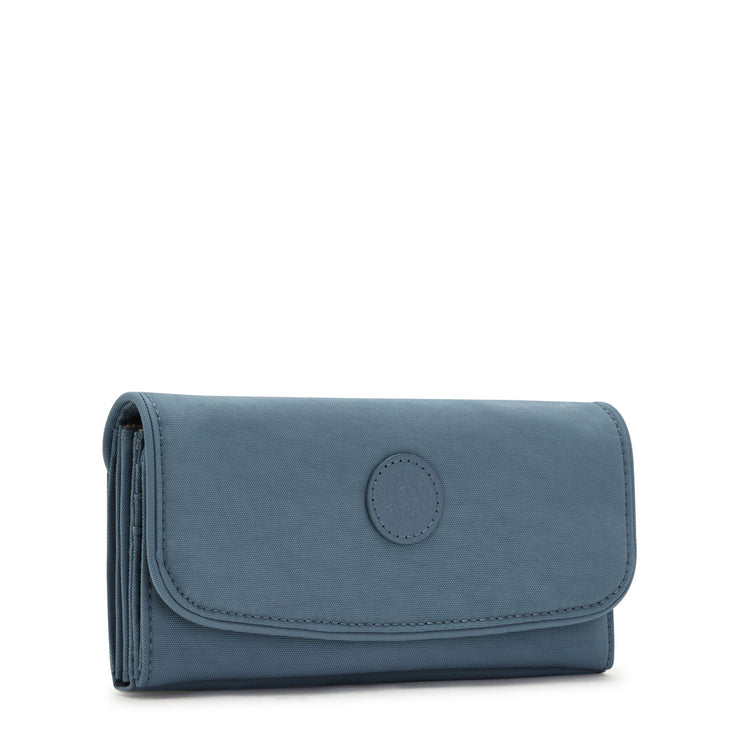 KIPLING Large Wallet Female Brush Blue Money Land