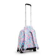 Kipling Large Wheeled Backpack (With Laptop Protection) Female Aqua Flowers New Zea