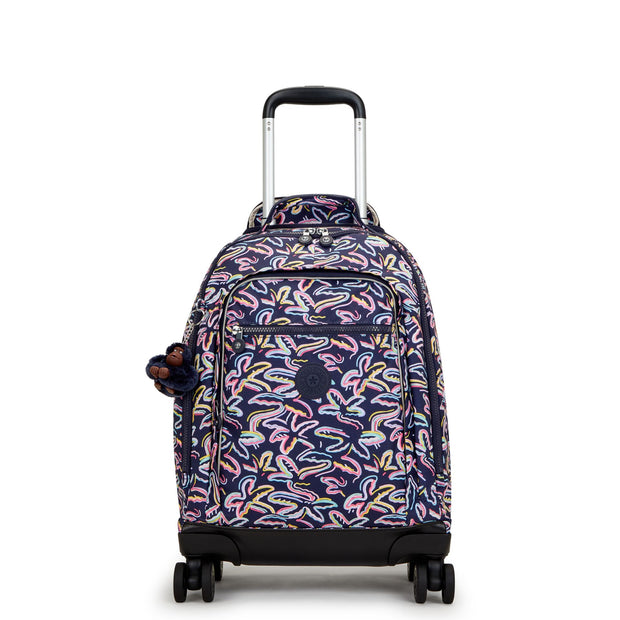 KIPLING Large wheeled backpack (with laptop protection) Female Palm Fiesta Print New Zea