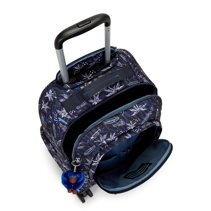 Kipling Large Wheeled Backpack (With Laptop Protection) Unisex Surf Sea Print New Zea