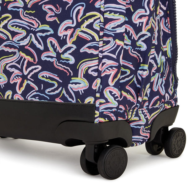Kipling Large Wheeled Bag Female Palm Fiesta Print New Storia