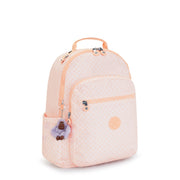 Kipling Large Backpack With Padded Laptop Compartment Female Girly Tile Prt Seoul