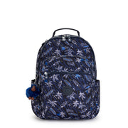 KIPLING Large Backpack with Padded Laptop Compartment Unisex Surf Sea Print Seoul