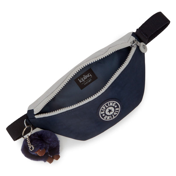Kipling Small Waistbag Unisex True Blue Grey Happy