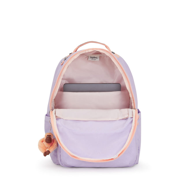 Kipling Large Backpack With Padded Laptop Compartment Female Endless Lila Combo Seoul
