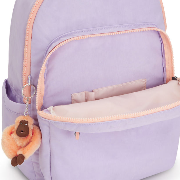 Kipling Large Backpack With Padded Laptop Compartment Female Endless Lila Combo Seoul