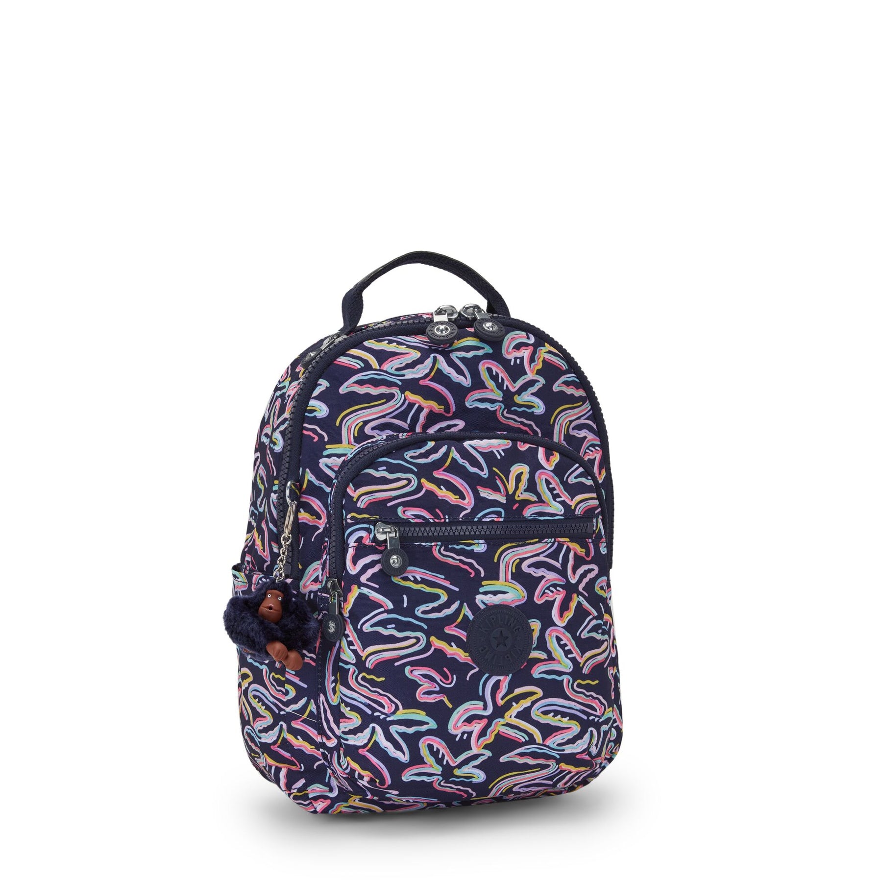 Kipling Small Backpack With Tablet Compartment Female Palm Fiesta Prin