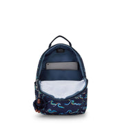 Kipling Small Backpack With Tablet Compartment Unisex Fun Ocean Print Seoul S