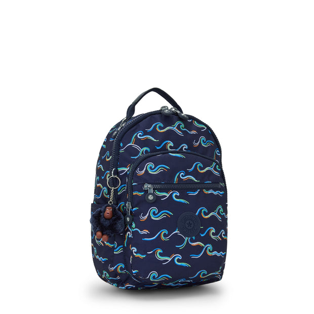 Kipling Small Backpack With Tablet Compartment Unisex Fun Ocean Print Seoul S