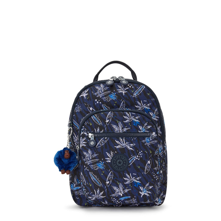 KIPLING Small Backpack with Tablet Compartment Unisex Surf Sea Print Seoul S