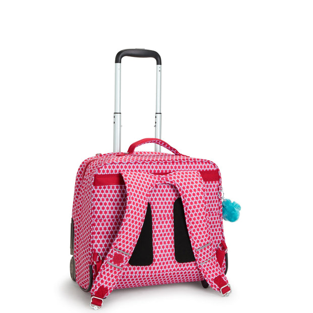 Kipling Large Wheeled Backpack With Laptop Compartment Female Starry Dot Print Giorno