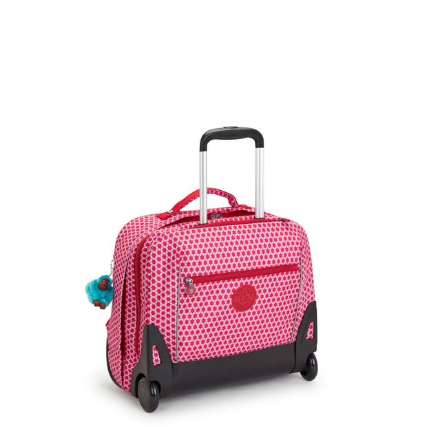Kipling Large Wheeled Backpack With Laptop Compartment Female Starry Dot Print Giorno