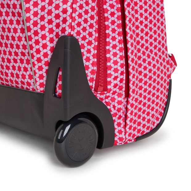 Kipling Large Wheeled Backpack With Laptop Compartment Female Starry Dot Print Giorno
