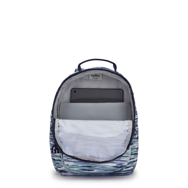 KIPLING Small Backpack (With Laptop Protection) Female Brush Stripes Seoul S
