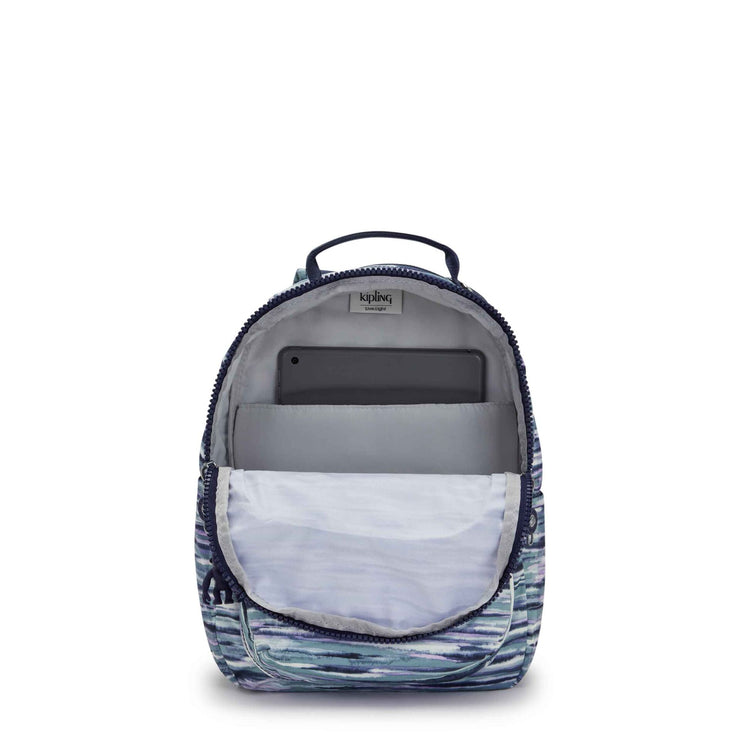 KIPLING Small Backpack (With Laptop Protection) Female Brush Stripes Seoul S