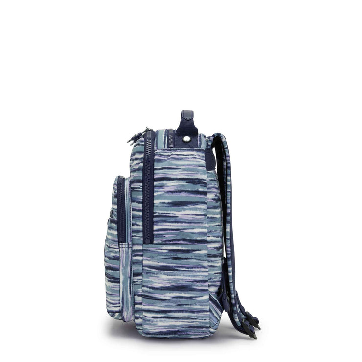 KIPLING Small Backpack (With Laptop Protection) Female Brush Stripes Seoul S