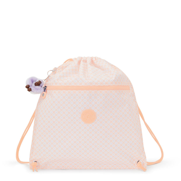 KIPLING Medium Drawstring Bag Female Girly Tile Prt Supertaboo
