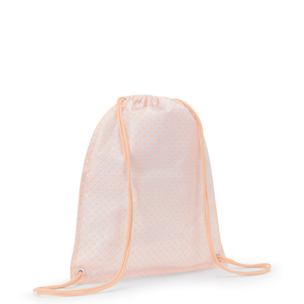 Kipling Medium Drawstring Bag Female Girly Tile Prt Supertaboo