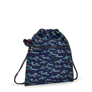 Kipling Medium Drawstring Bag Unisex Fun Ocean Print Supertaboo