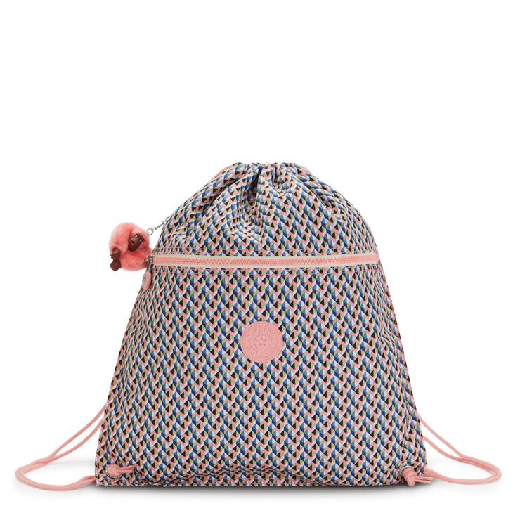 KIPLING Medium backpack (with drawstring) Female Girly Geo Supertaboo