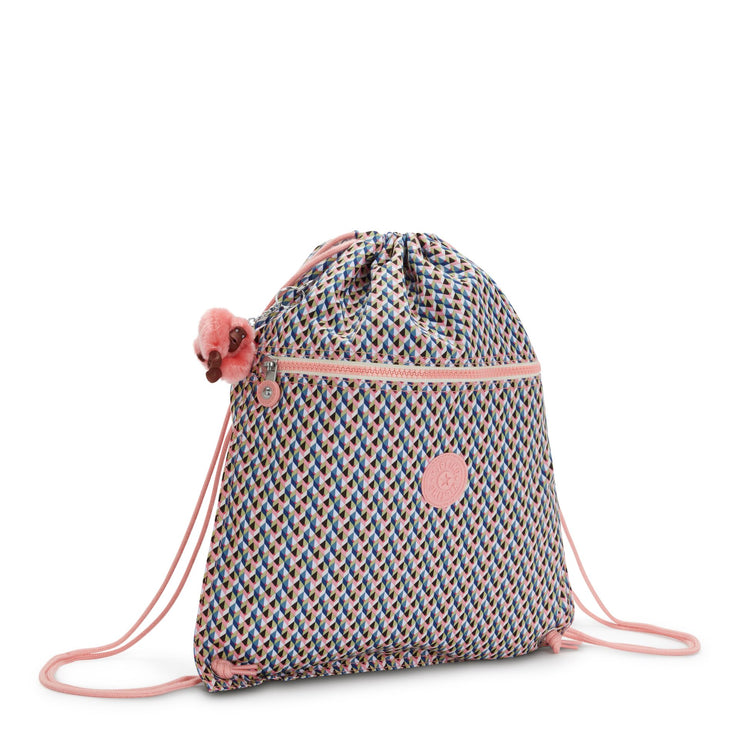 KIPLING Medium backpack (with drawstring) Female Girly Geo Supertaboo