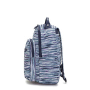 KIPLING Large Backpack Female Brush Stripes Seoul