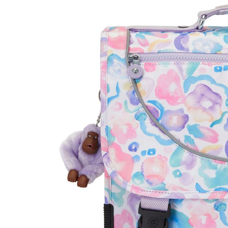 Kipling Medium Schoolbag Including Fluro Rain Cover

 Female Aqua Flowers Preppy  -  I6543-2FW
