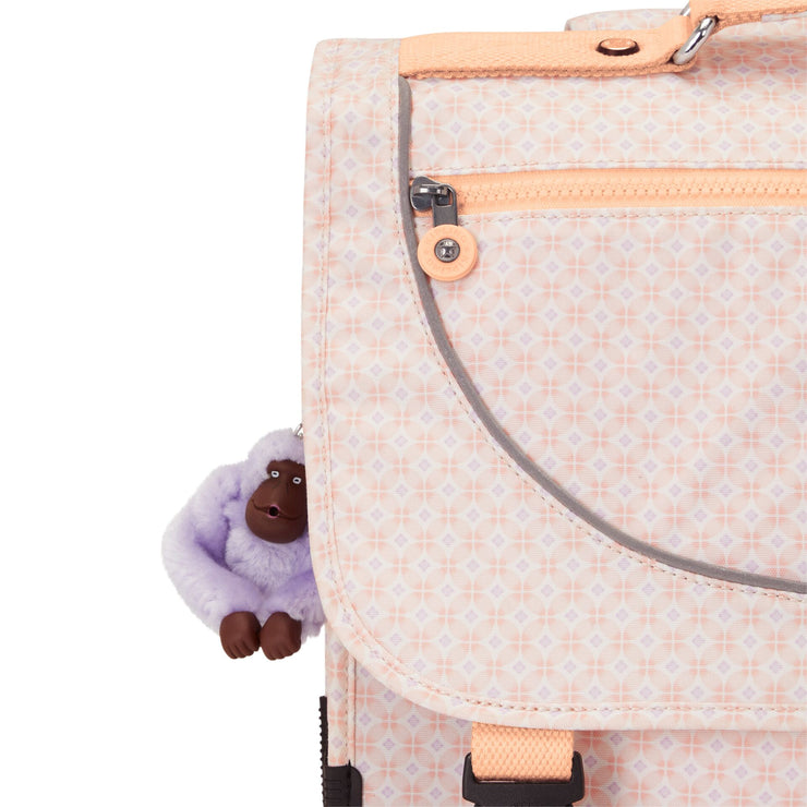 kipling bags in rain Kipling Medium Schoolbag Including Fluro Rain Cover Female Girly Tile