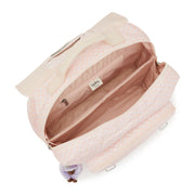 Kipling Medium Schoolbag With Padded Shoulder Straps Female Girly Tile Prt Iniko