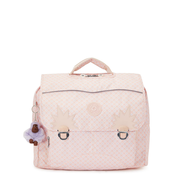Kipling Medium Schoolbag With Padded Shoulder Straps Female Girly Tile Prt Iniko