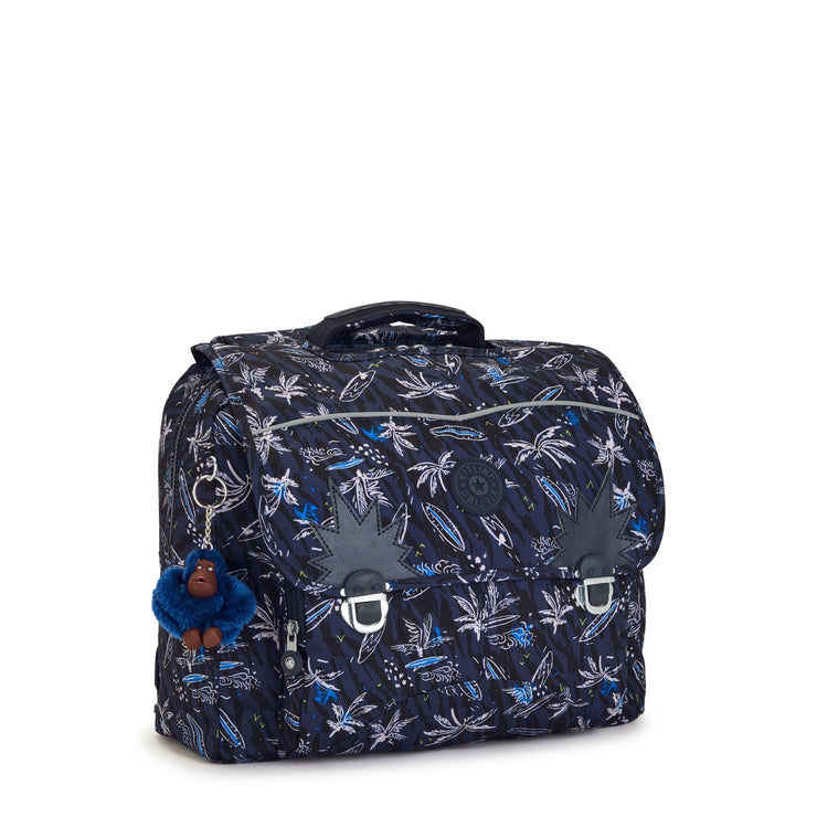 Kipling Medium Schoolbag With Padded Shoulder Straps Unisex Surf Sea Print Iniko