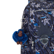 Kipling Medium Schoolbag With Padded Shoulder Straps Unisex Surf Sea Print Iniko