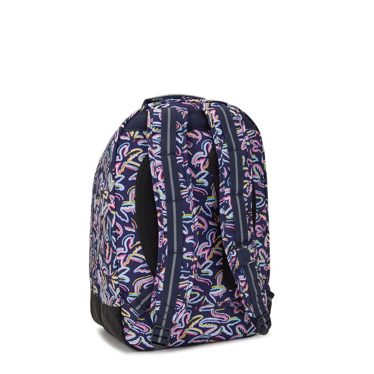 Kipling Large Backpack With Laptop Protection Female Palm Fiesta Print Class Room