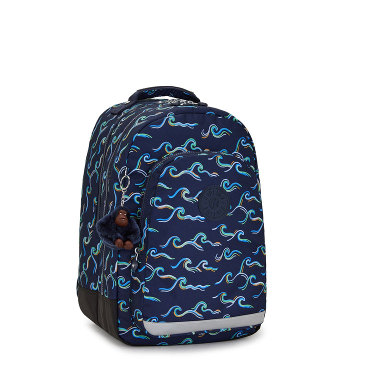 Kipling Large Backpack With Laptop Protection Unisex Fun Ocean Print Class Room