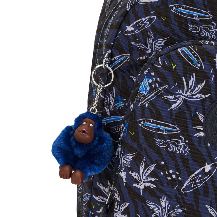 Kipling Large Backpack With Laptop Protection Unisex Surf Sea Print Class Room  -  I7090-Y70