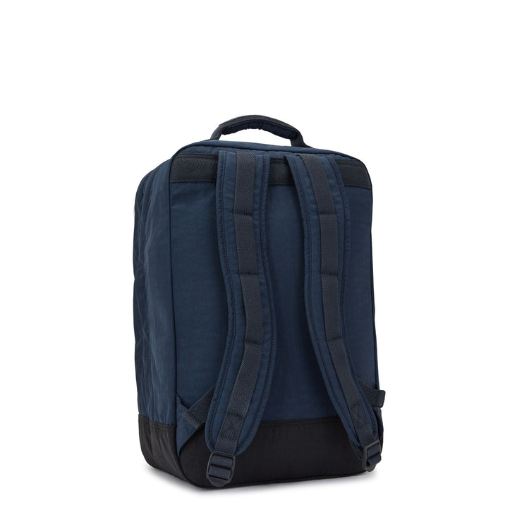 Kipling Large Backpack With Laptop Sleeve Unisex True Blue Grey Scotty