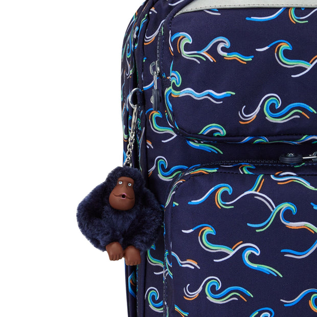 Kipling Large Backpack With Laptop Sleeve Unisex Fun Ocean Print Scotty